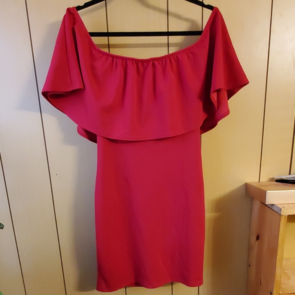 Off the shoulder red dress size L